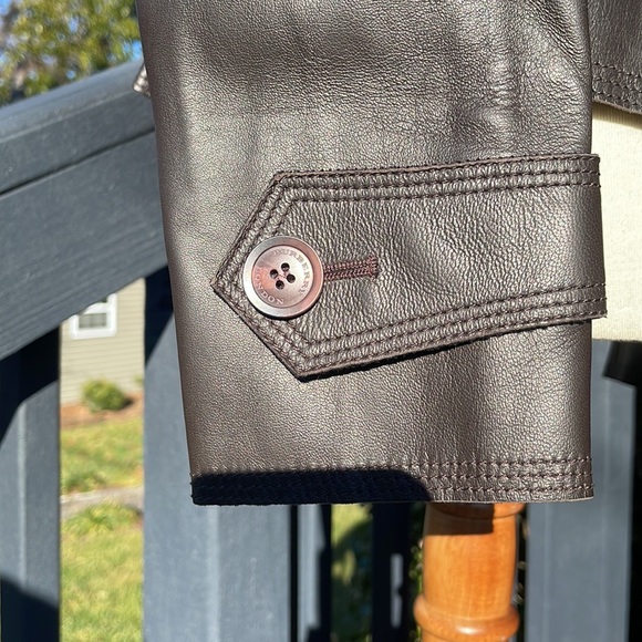 Burberry Leather Peplum Jacket - Picture 6 of 11